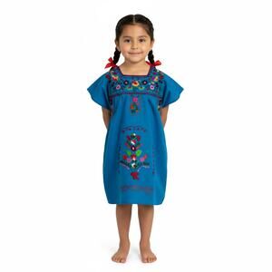 Mexican hand embroidered  Chanelito Puebla dress  size 2 see measurements